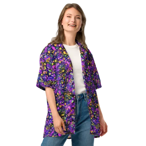Magenta Voltage on a Button Shirt