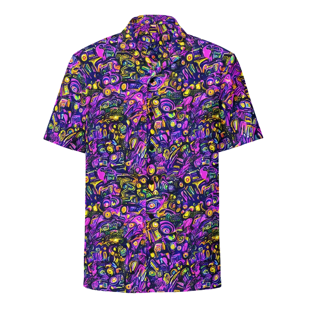 Magenta Voltage on Button Shirt — Front