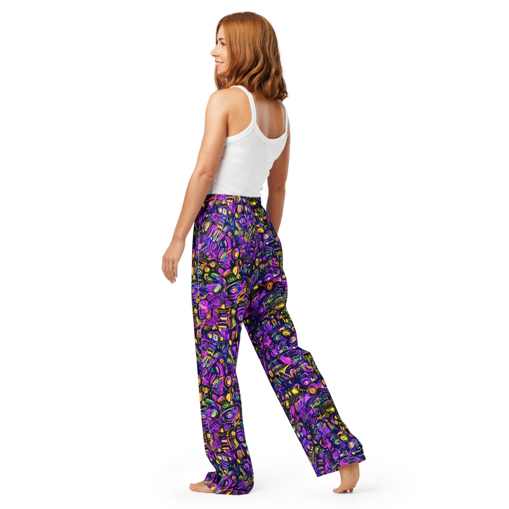 Magenta Voltage on Women's Pajama Pants — Back