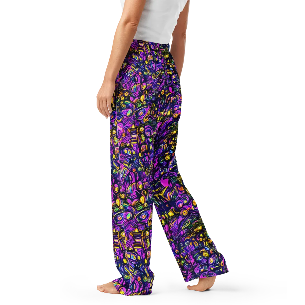 Magenta Voltage on Women's Pajama Pants — Left