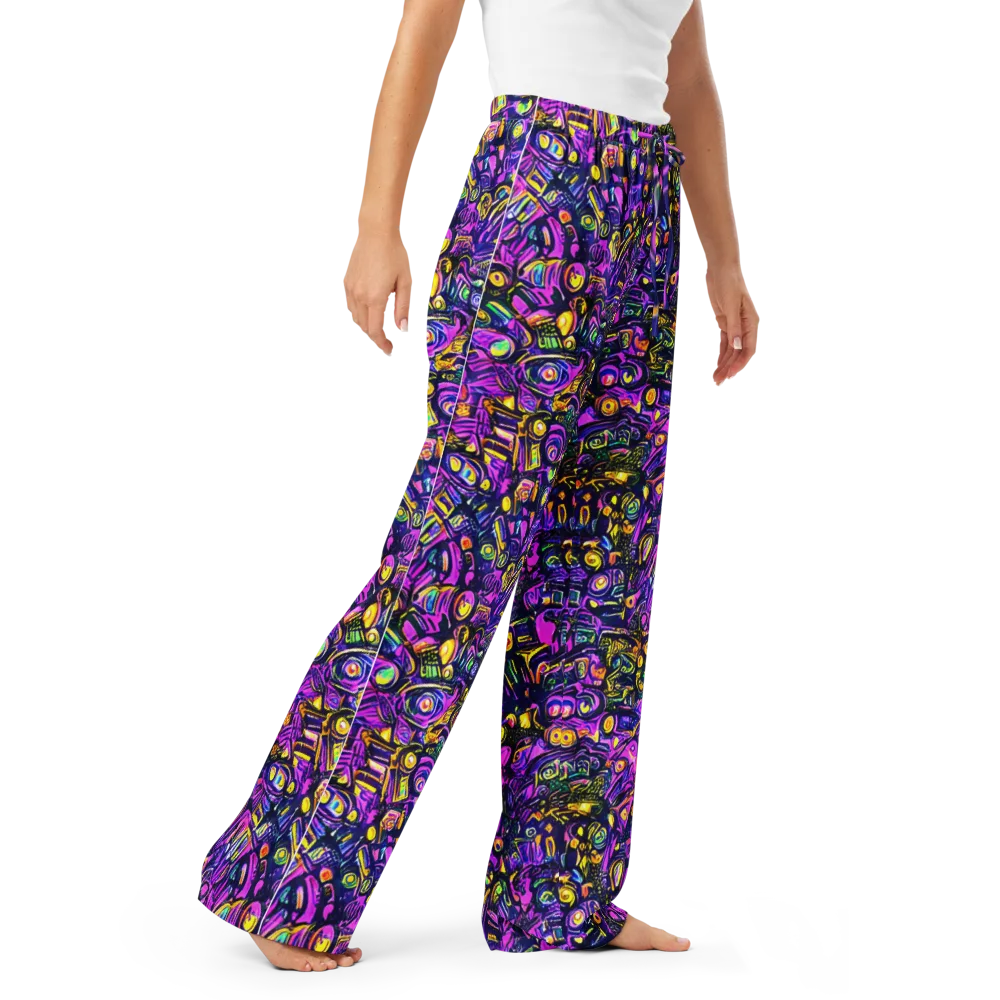 Magenta Voltage on Women's Pajama Pants — Right Front