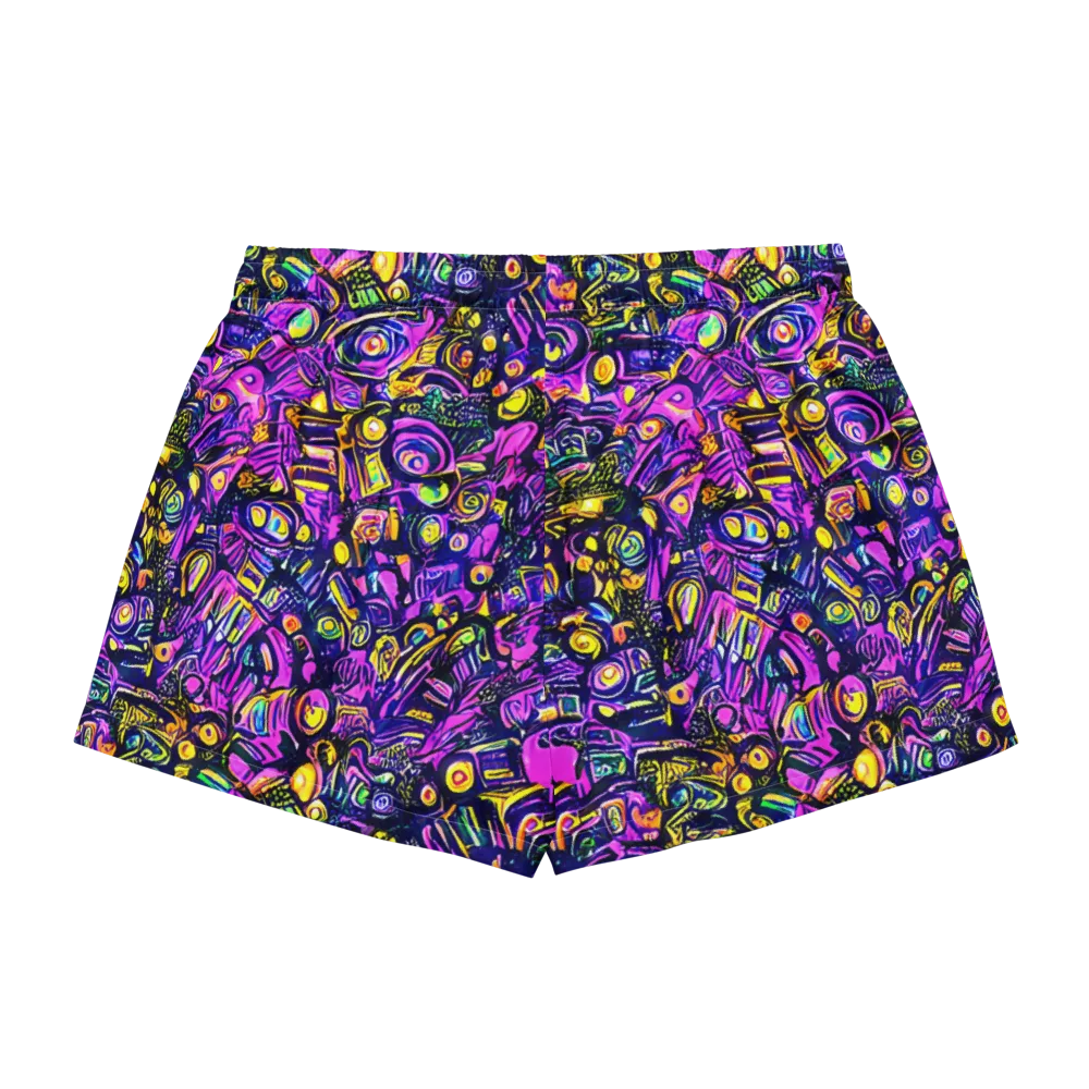 Magenta Voltage on Women's Pajama Shorts — Back