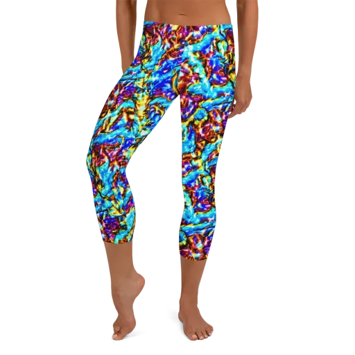 Saturated Storm on a Capri Leggings