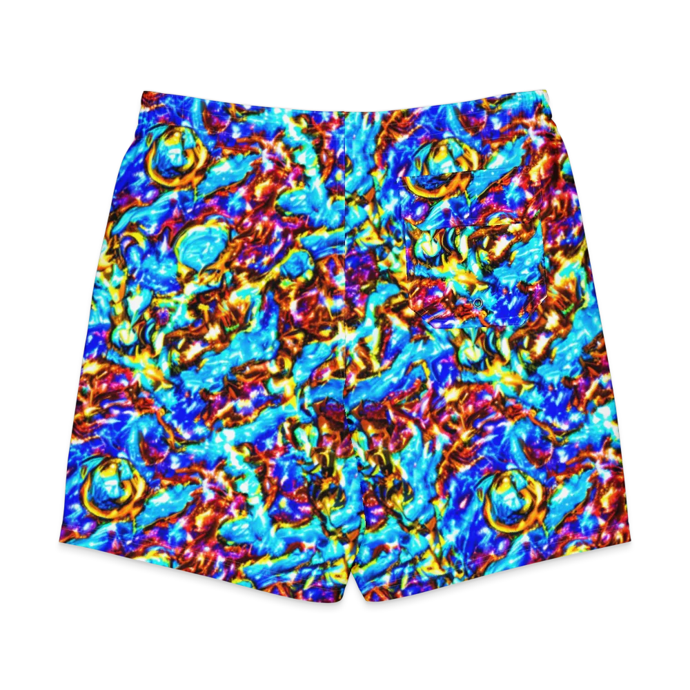 Saturated Storm on Men's Board Shorts — Back