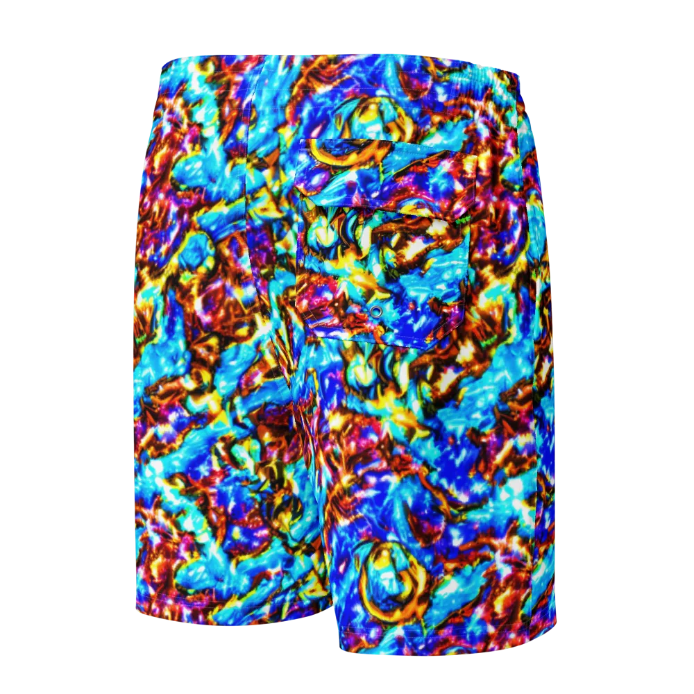 Saturated Storm on Men's Board Shorts — Back