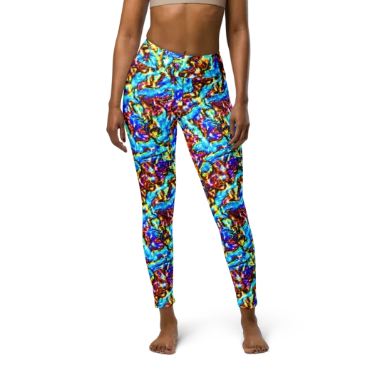 Saturated Storm on a Yoga Leggings