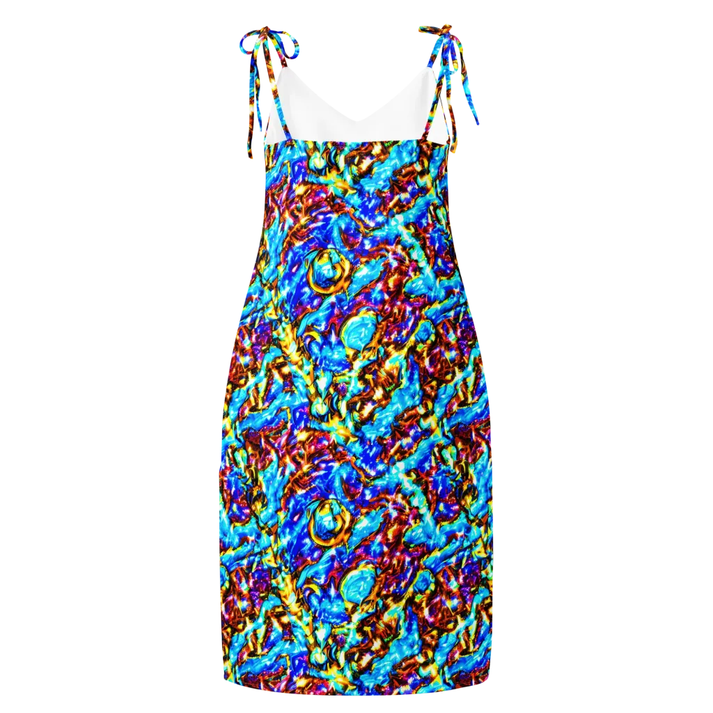 Saturated Storm on Slip Dress — Back