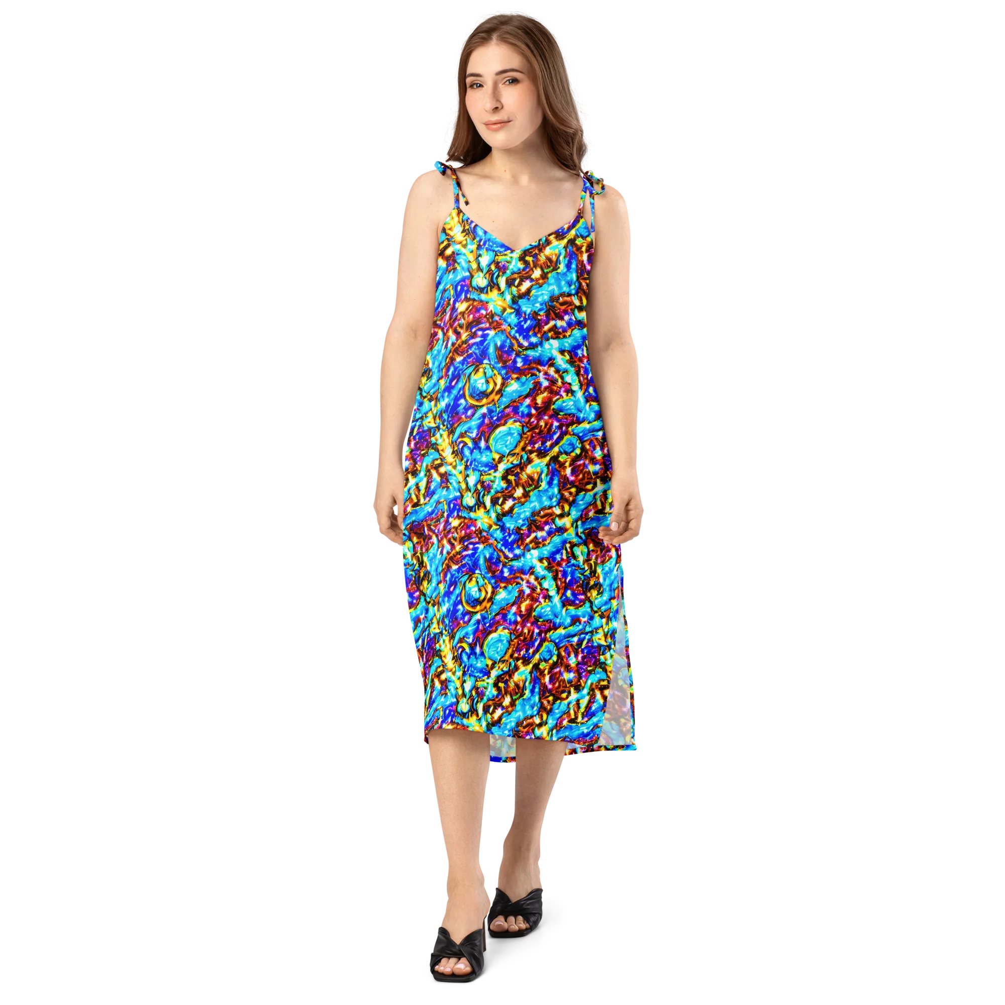Saturated Storm on Slip Dress — Front