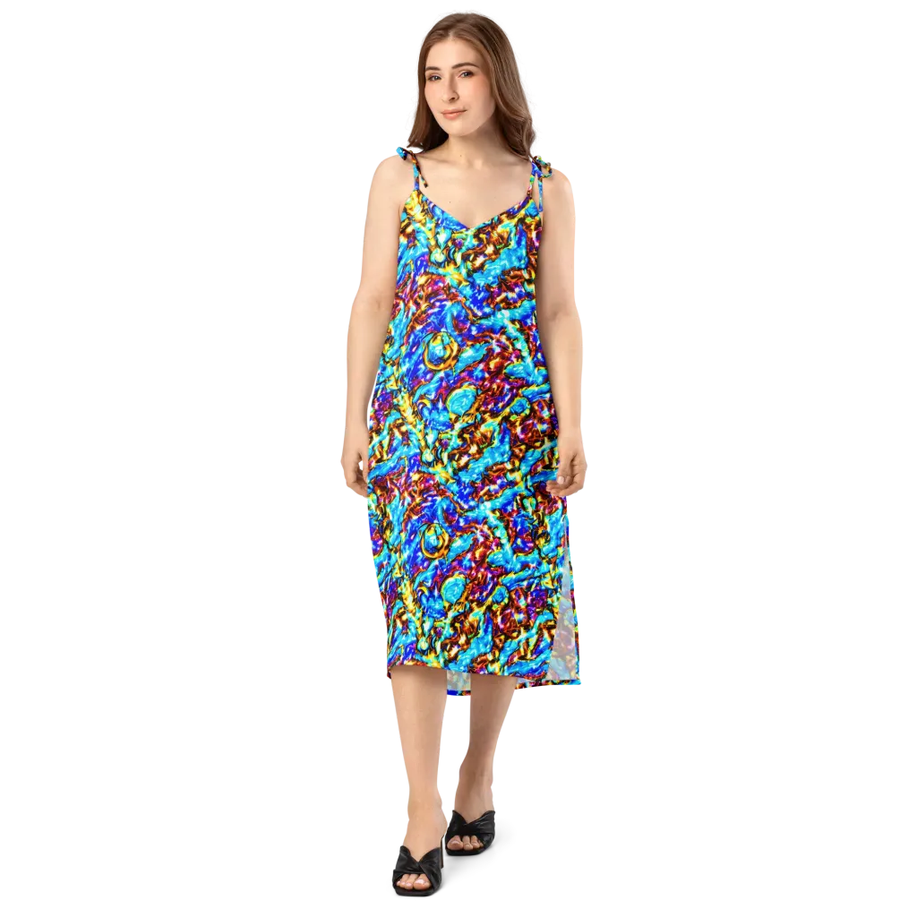 Saturated Storm on Slip Dress — Front