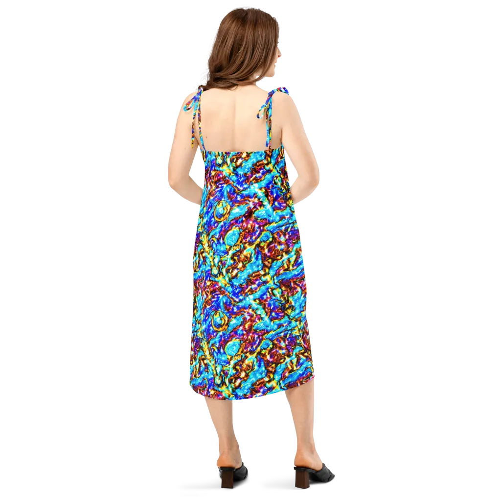 Saturated Storm on Slip Dress — Back