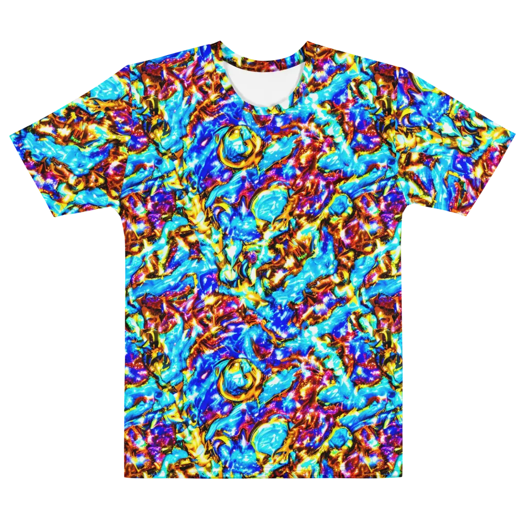 Saturated Storm on Men's Cotton Crew Neck T-Shirt — Front