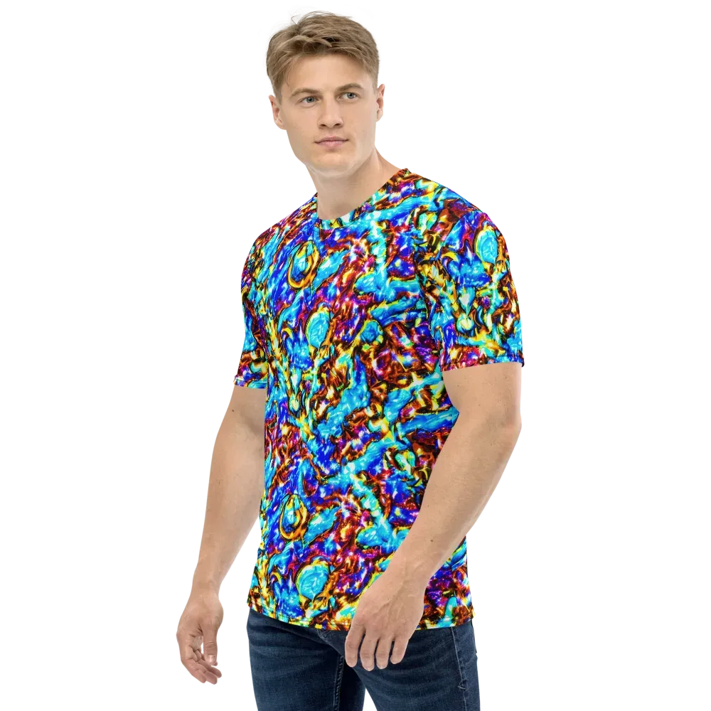 Saturated Storm on Men's Crew Neck T-Shirt — Left