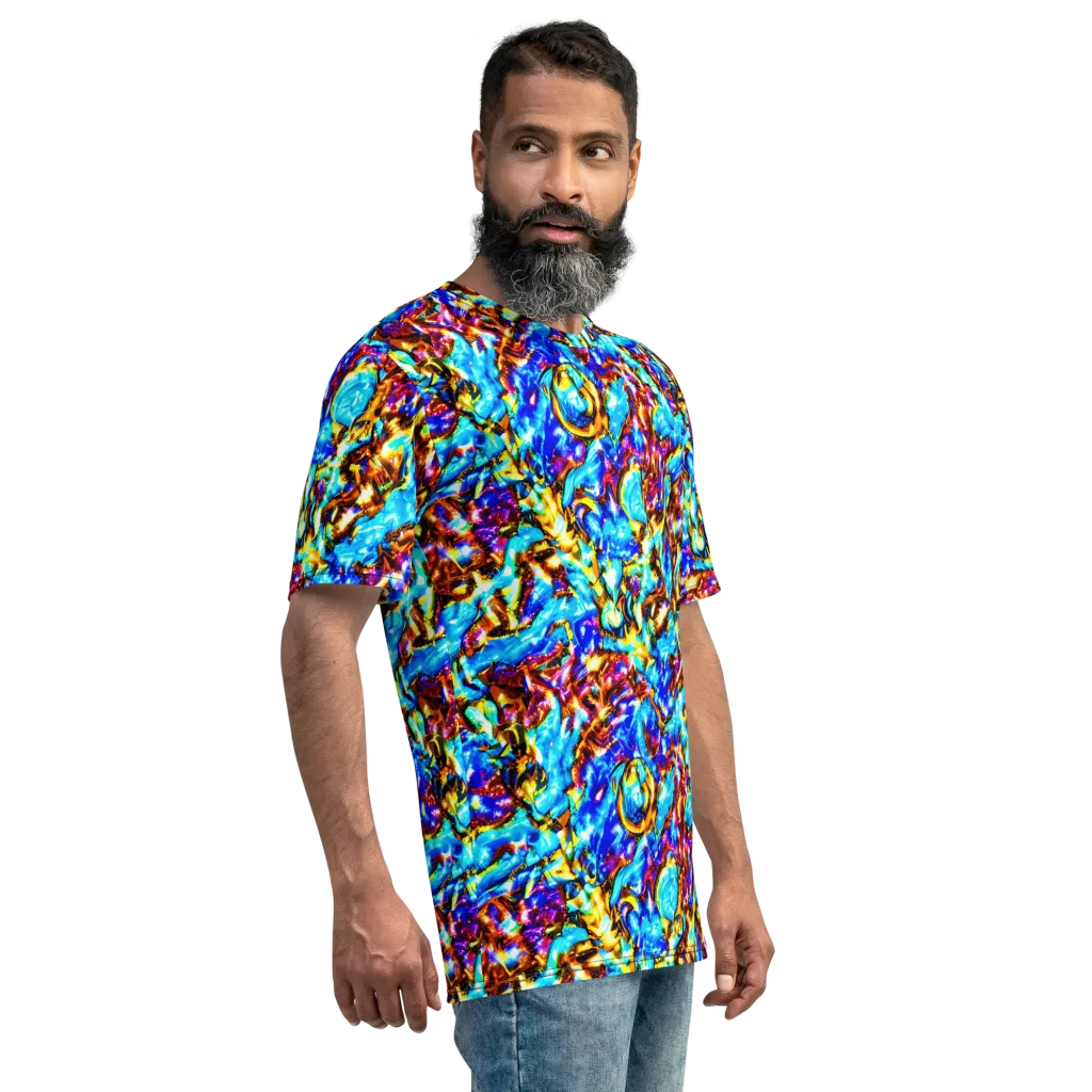 Saturated Storm on Men's Crew Neck T-Shirt — Right