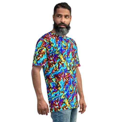 Saturated Storm on a Men's Crew Neck T-Shirt