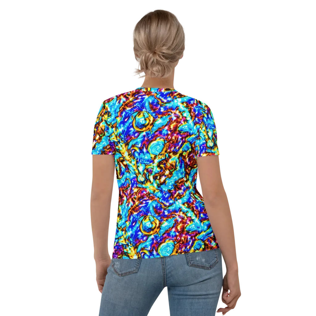 Saturated Storm on Women's Crew Neck T-Shirt — Back
