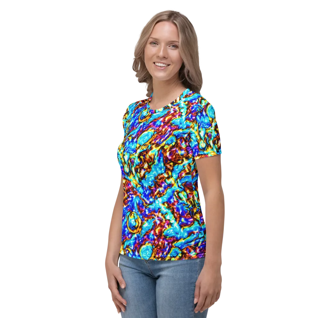 Saturated Storm on Women's Crew Neck T-Shirt — Left