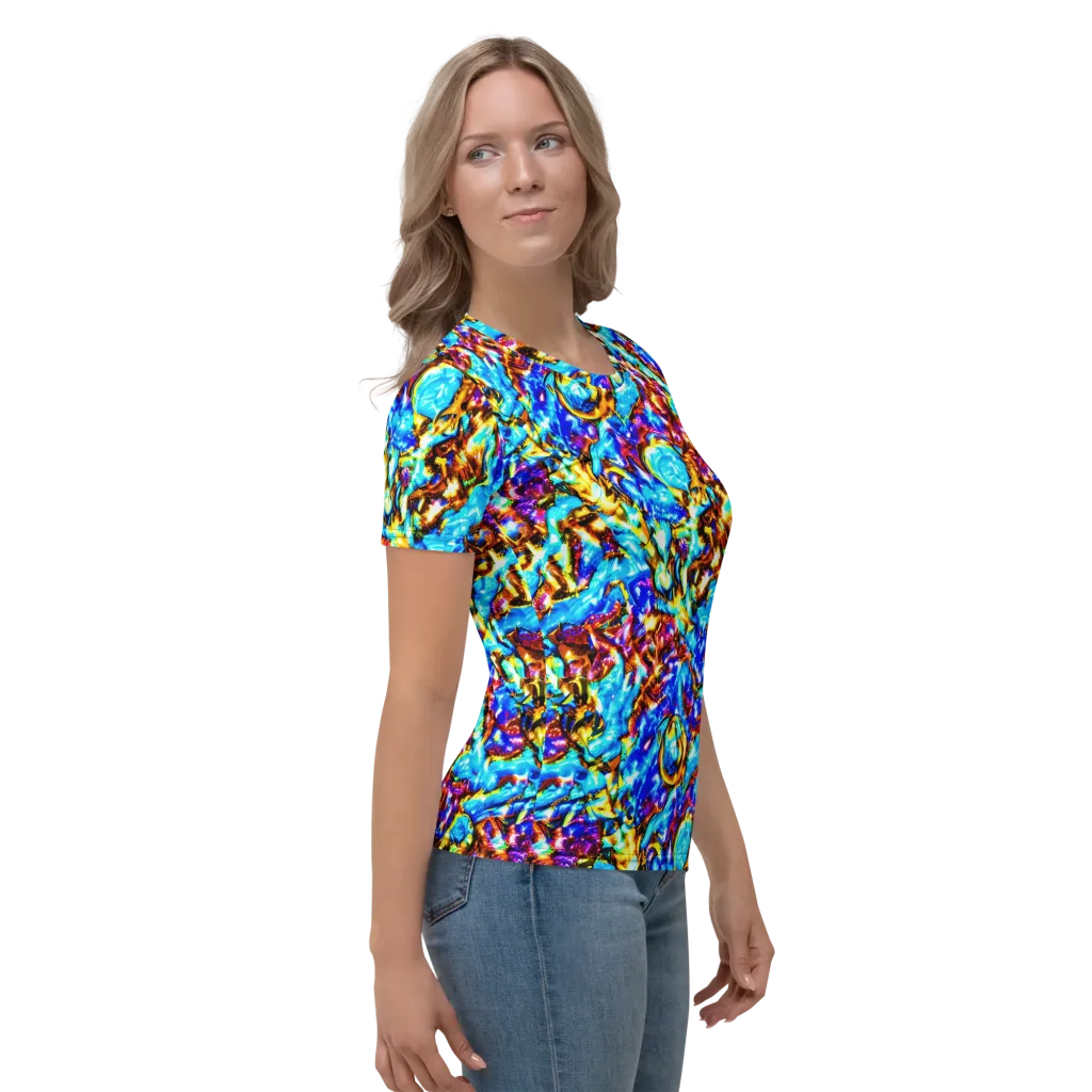 Saturated Storm on Women's Crew Neck T-Shirt — Right