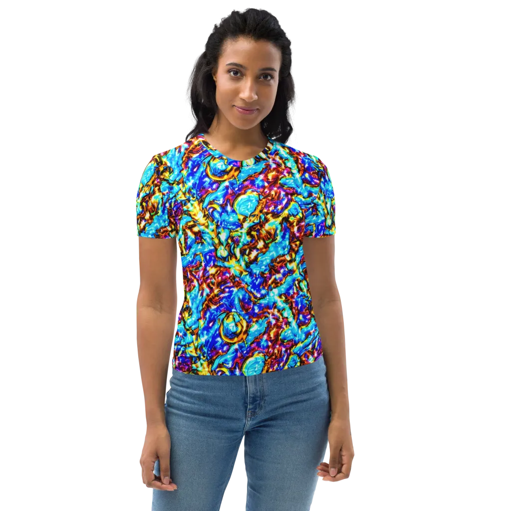 Saturated Storm on Women's Crew Neck T-Shirt — Front
