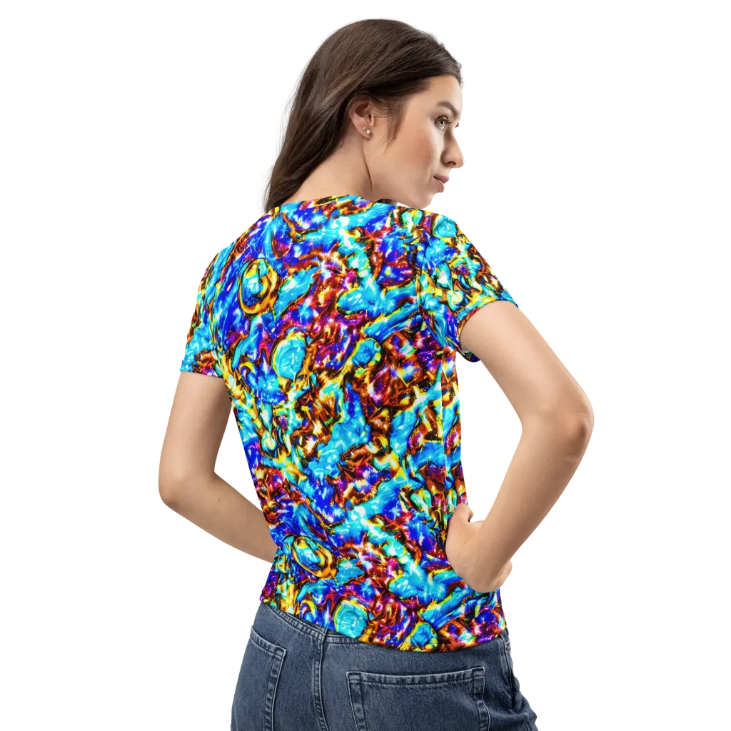 Saturated Storm on Women's Crew Neck T-Shirt — Back