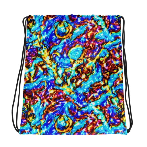 Saturated Storm on a Drawstring Bag