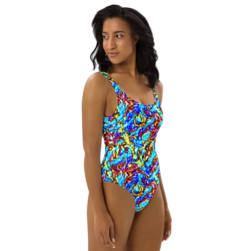 Saturated Storm on One-Piece Swimsuit — Right