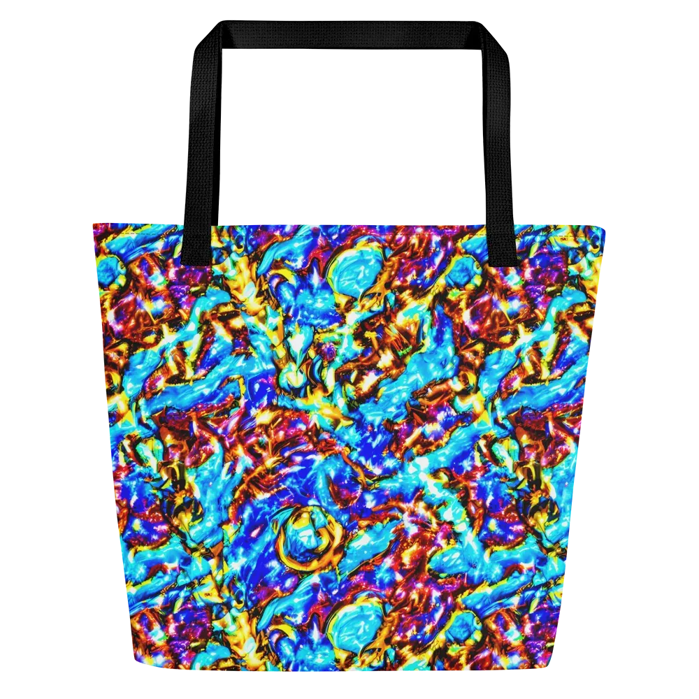 Saturated Storm on Large Tote Bag W/ Pocket — Front