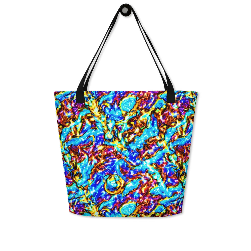Saturated Storm on Large Tote Bag W/ Pocket — Front