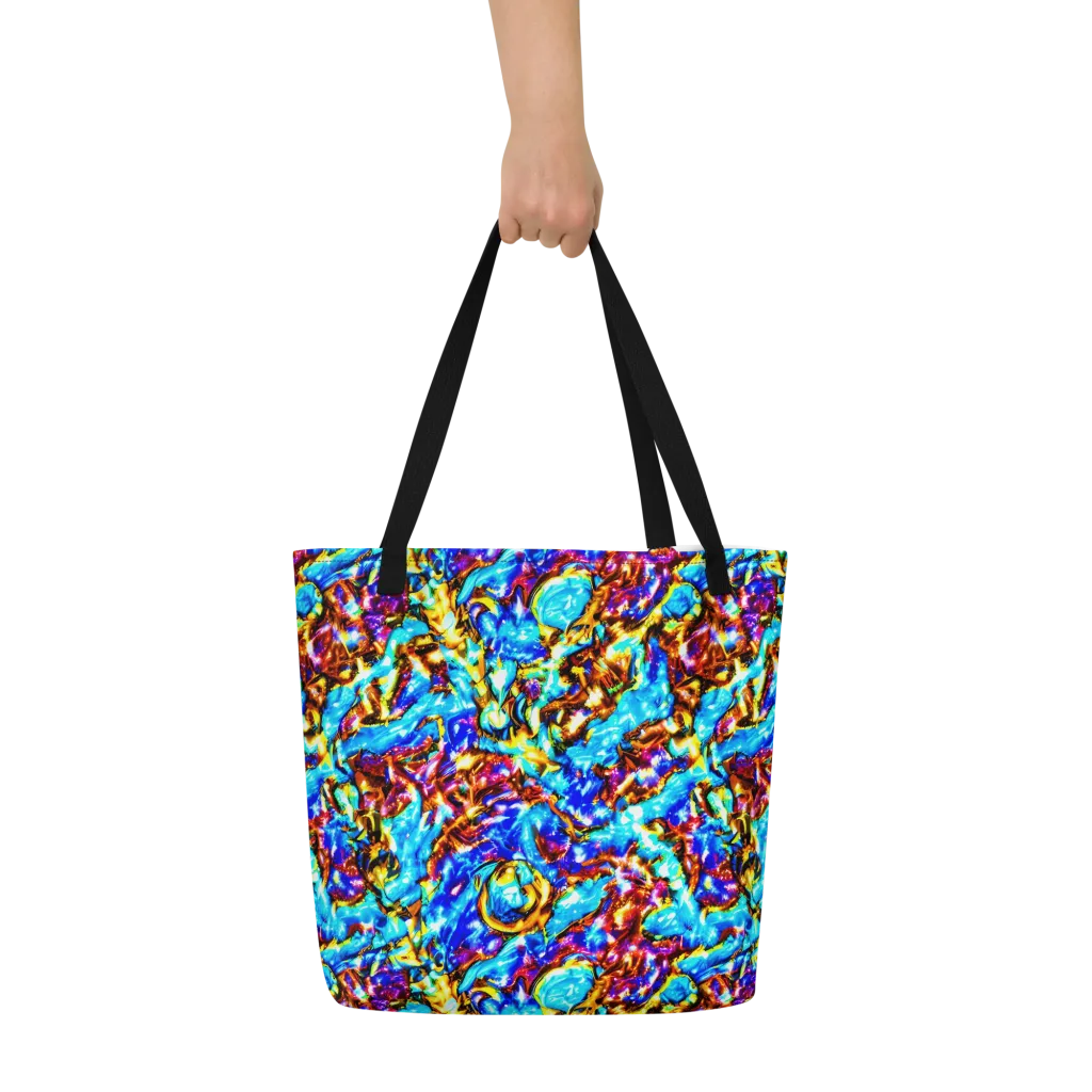 Saturated Storm on Large Tote Bag W/ Pocket — Front