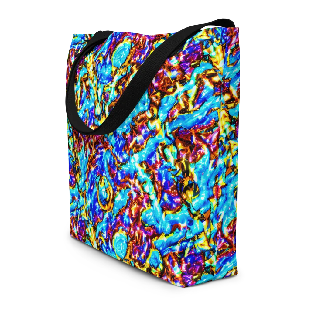 Saturated Storm on Large Tote Bag W/ Pocket — Front