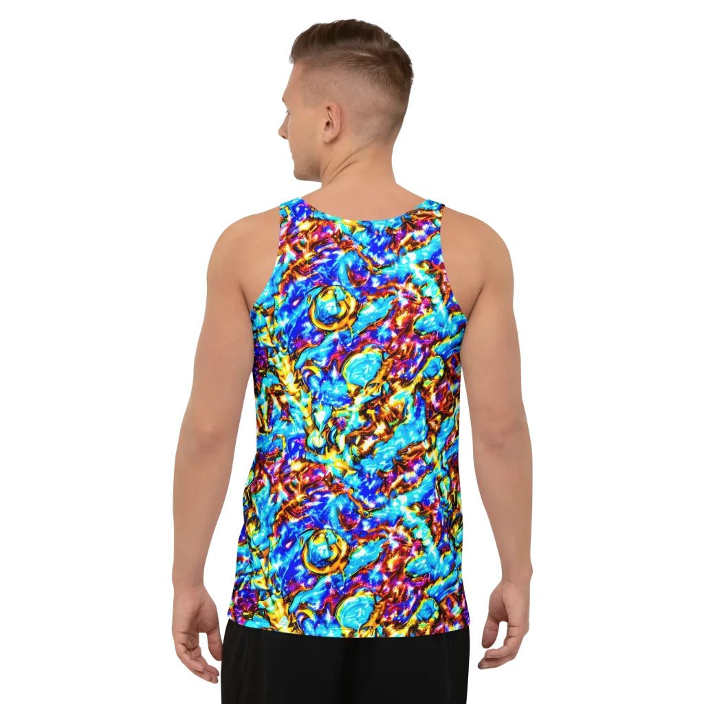 Saturated Storm on Men's Tank Top — Back