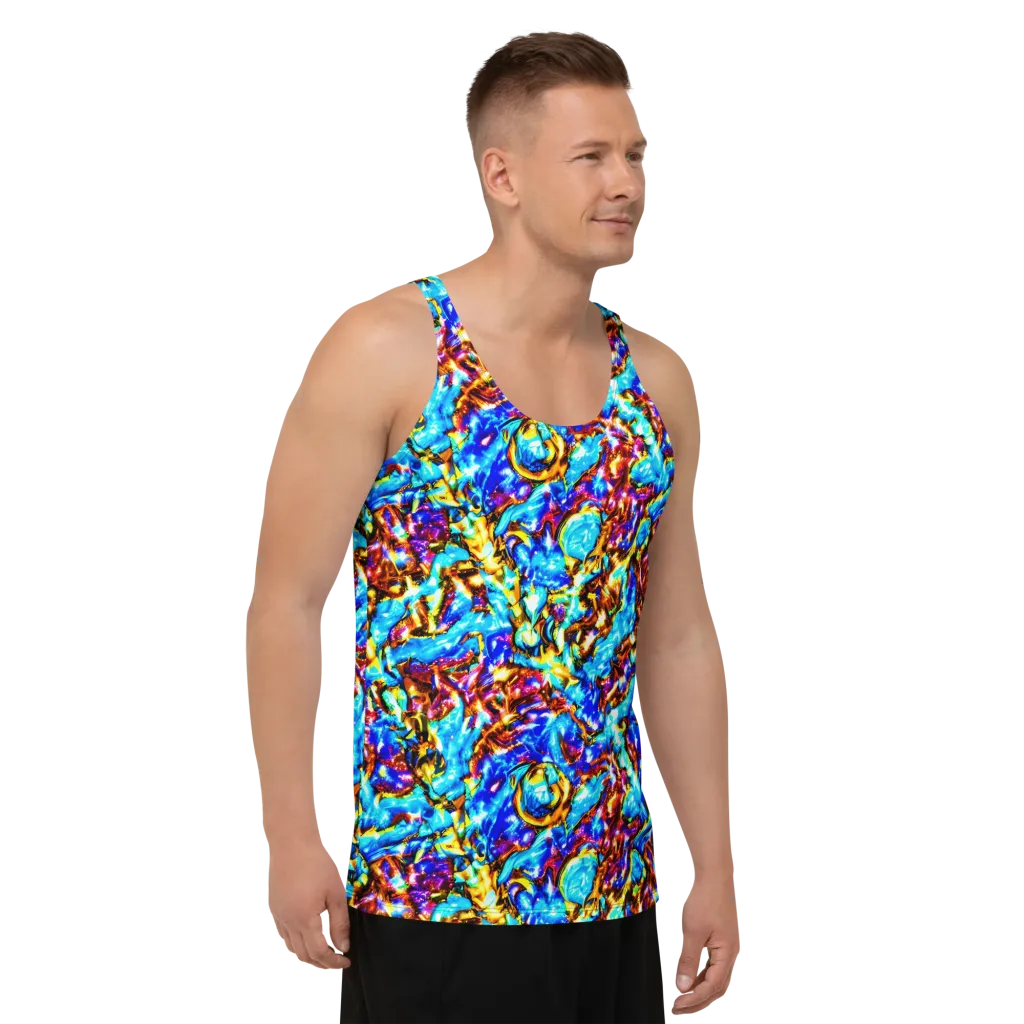 Saturated Storm on Men's Tank Top — Right Front