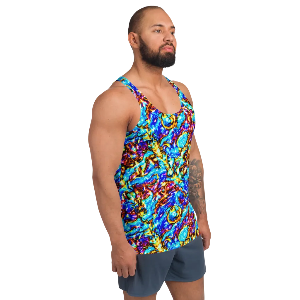 Saturated Storm on Men's Tank Top — Right Front