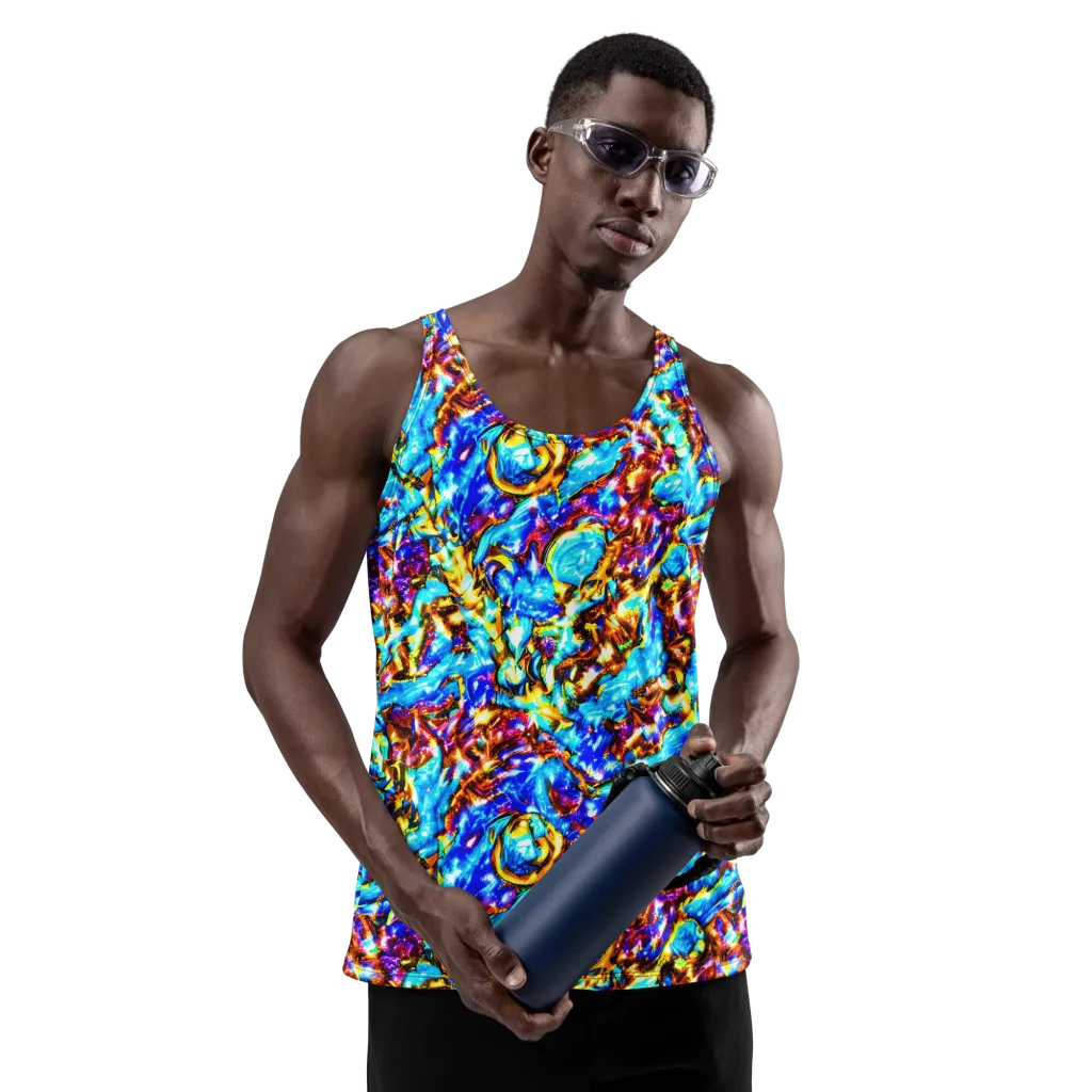 Saturated Storm on Men's Tank Top — Front