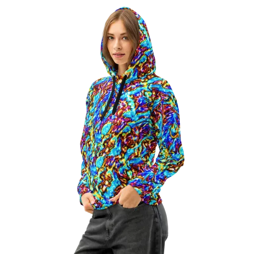 Saturated Storm on a Cotton Hoodie