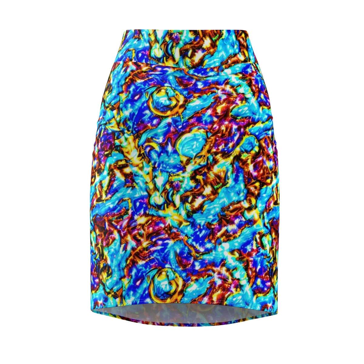 Saturated Storm on Pencil Skirt — Front