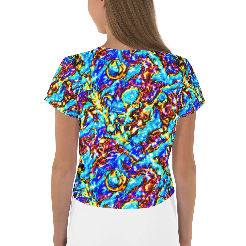 Saturated Storm on Crop Tee — Back