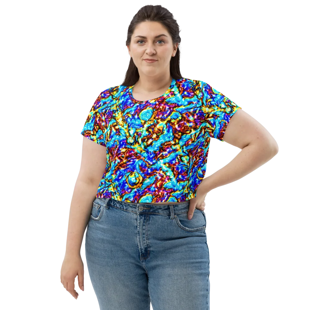 Saturated Storm on Crop Tee — Front