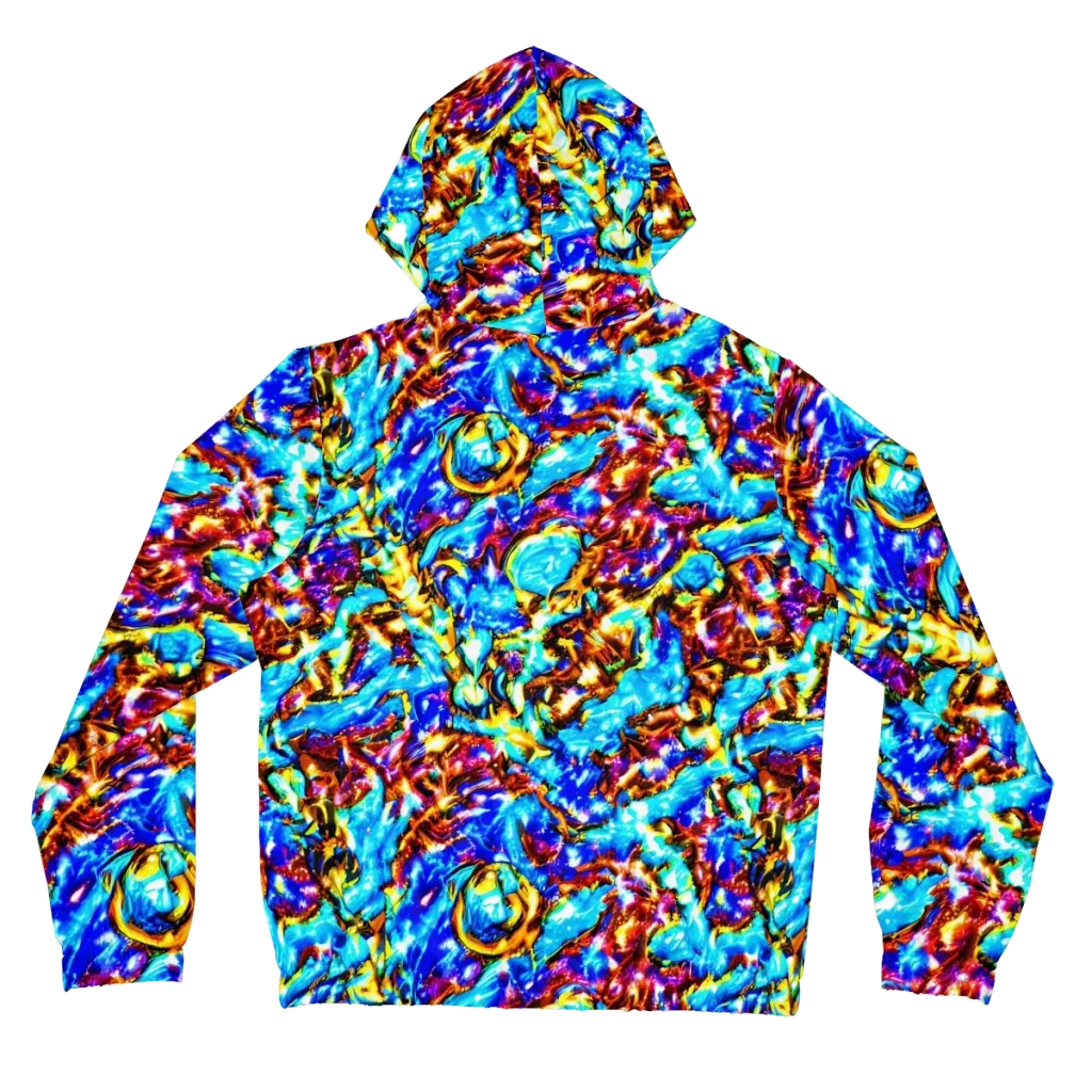Saturated Storm on Women's Full-Zip Hoodie — Back