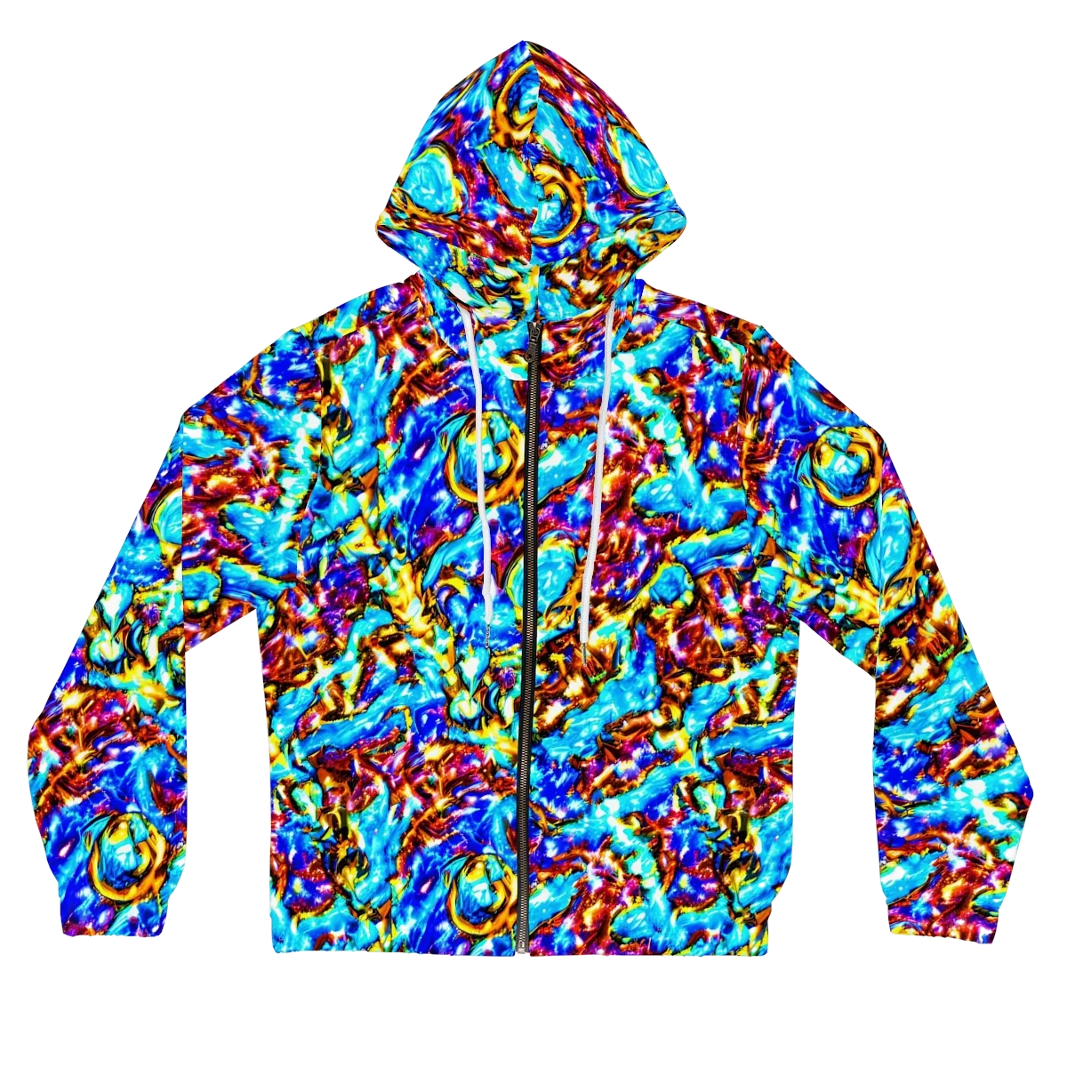 Saturated Storm on Women's Full-Zip Hoodie — Front