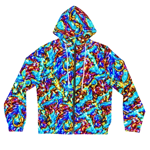 Saturated Storm on a Women's Full-Zip Hoodie
