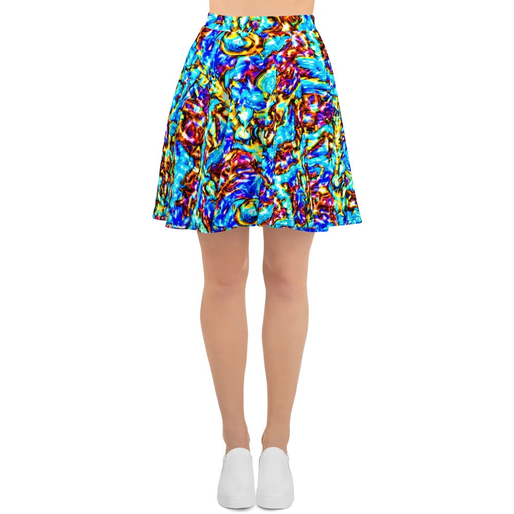 Saturated Storm on Skater Skirt — Front