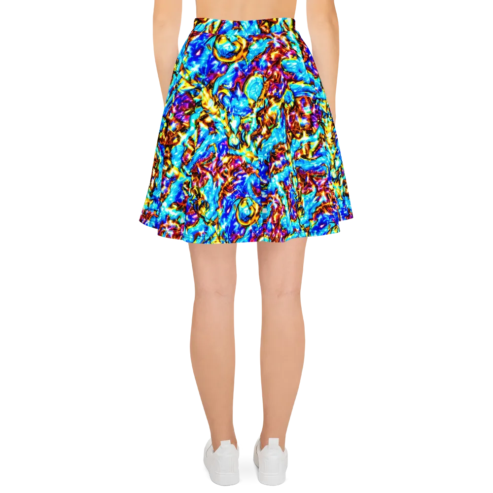 Saturated Storm on Skater Skirt — Back