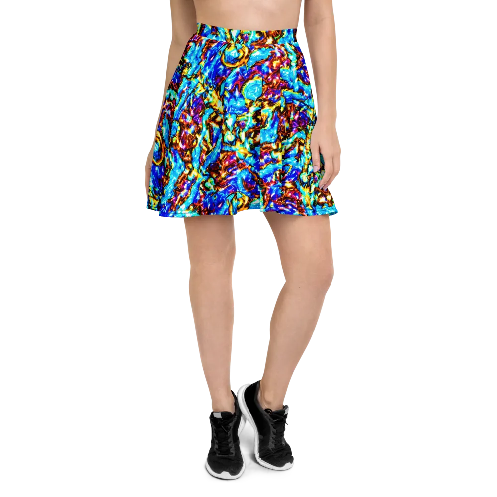 Saturated Storm on Skater Skirt — Front