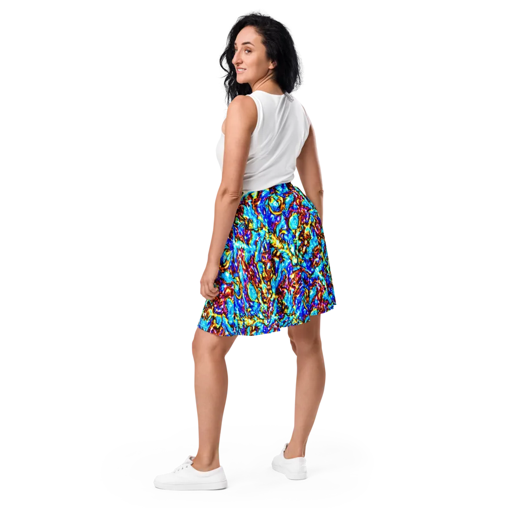 Saturated Storm on Skater Skirt — Back
