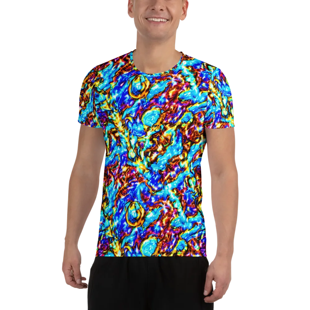 Saturated Storm on Men's Athletic T-Shirt — Front