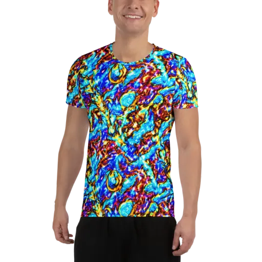 Saturated Storm on a Men's Athletic T-Shirt