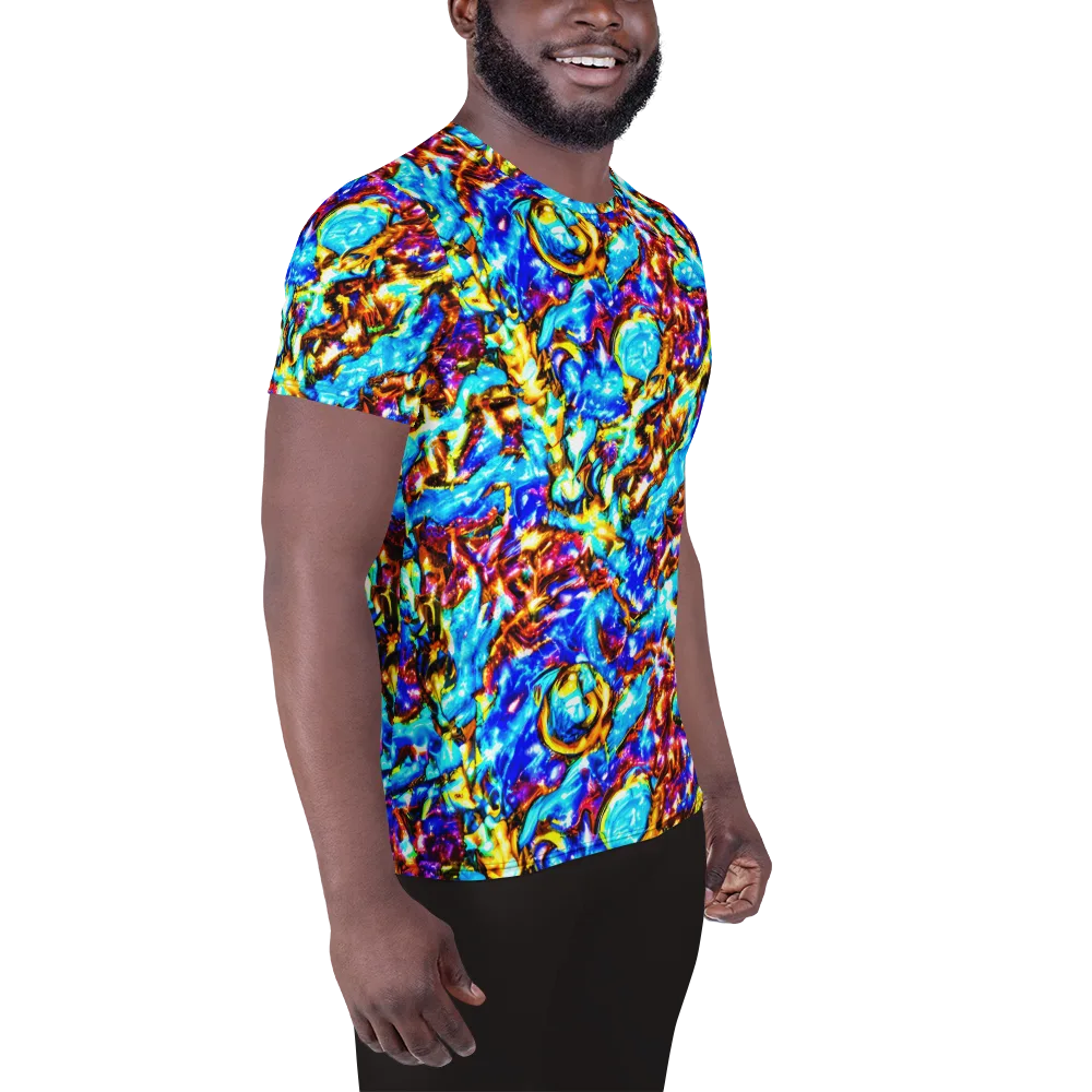 Saturated Storm on Men's Athletic T-Shirt — Right