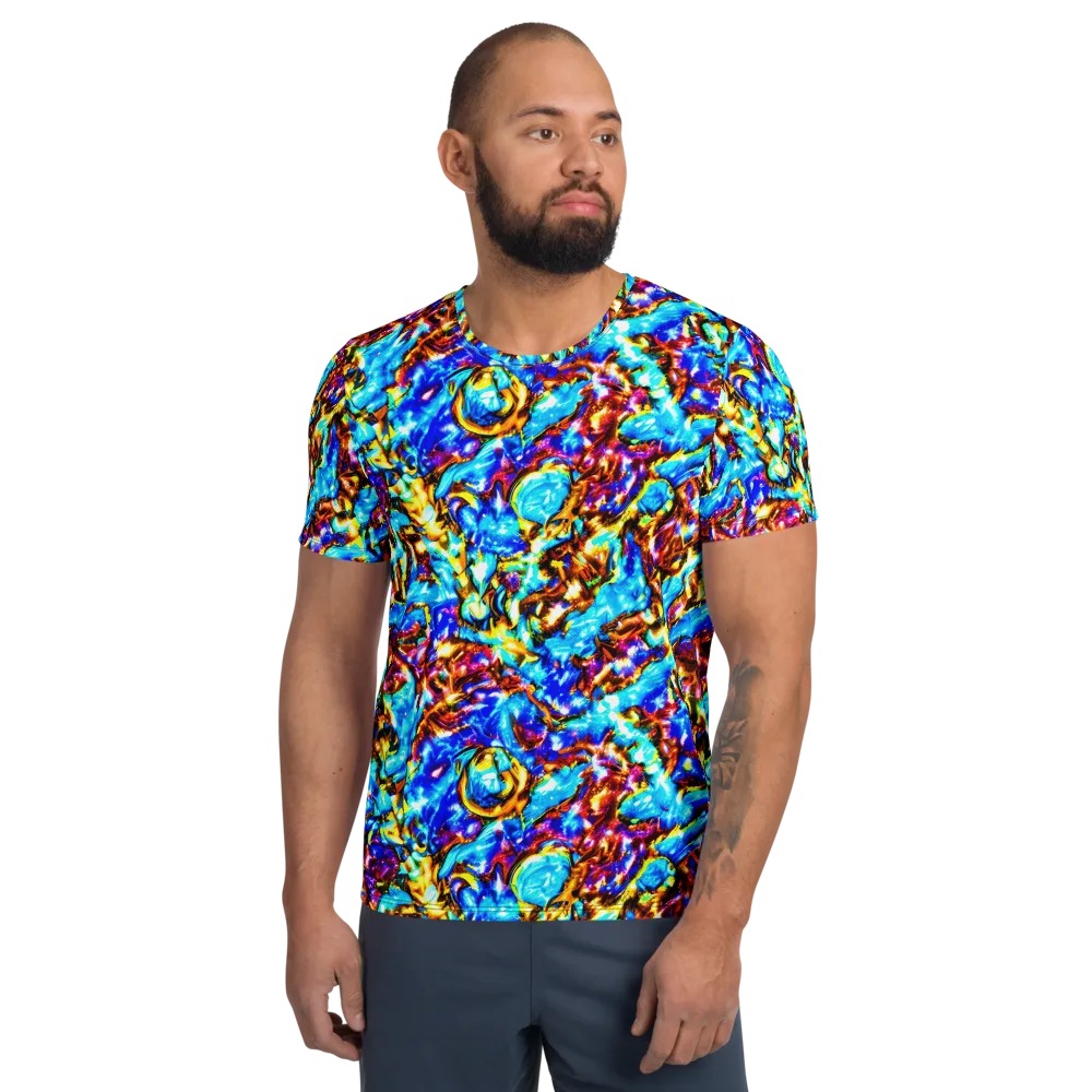 Saturated Storm on Men's Athletic T-Shirt — Front