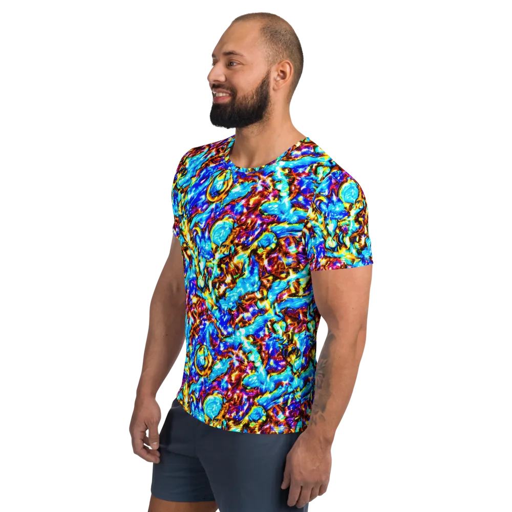 Saturated Storm on Men's Athletic T-Shirt — Left