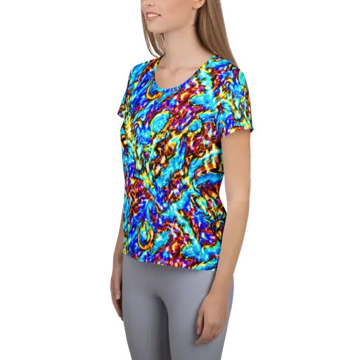 Saturated Storm on a Women's Athletic T-Shirt